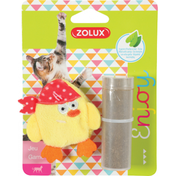 Zolux Toy Pirate Bird With Catnip Yellow